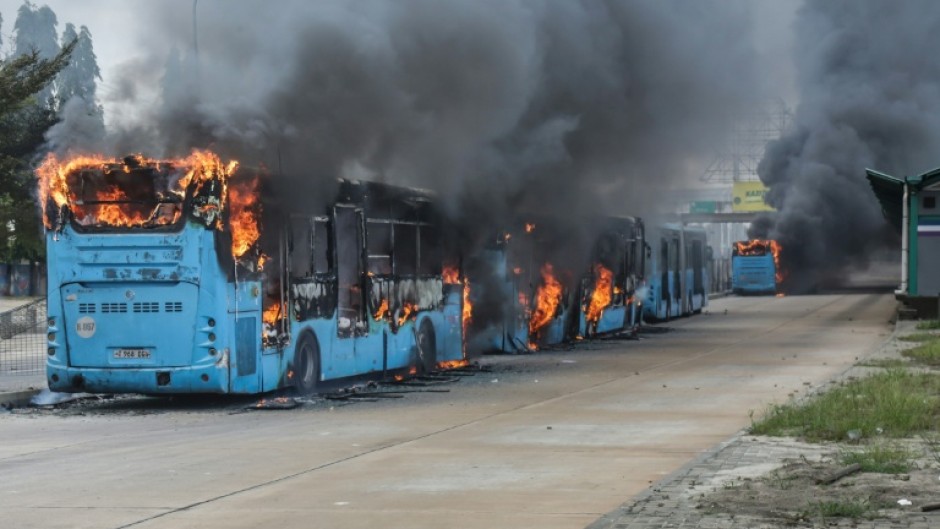 Violent protests broke out across the east African country on election day