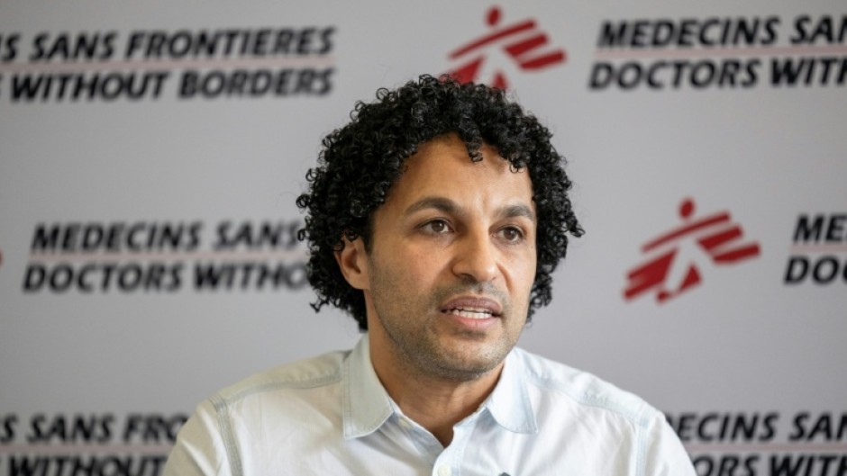 Newly elected MSF president, Javid Abdelmoneim, spoke to journalists in Johannesburg