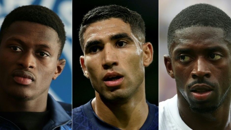 Paris Saint-Germain have been hit by injuries to key players (from L) Nuno Mendes, Achraf Hakimi and Ousmane Dembele