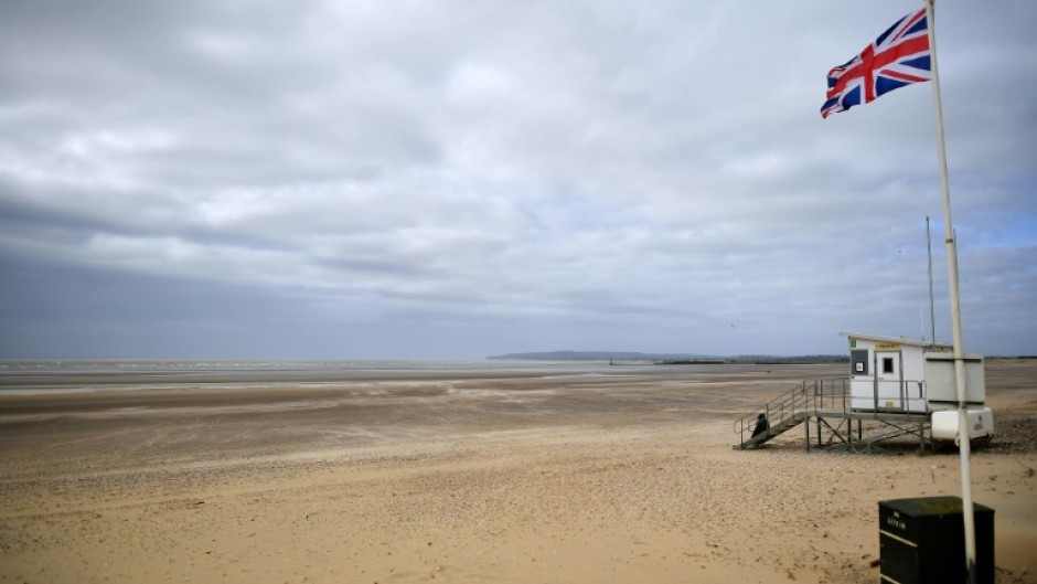 Millions of plastic pellets washed up on the beach at Camber Sands in East Sussex, southern England