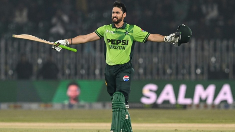Pakistan's Salman Agha smashed nine boundaries on his way to a century