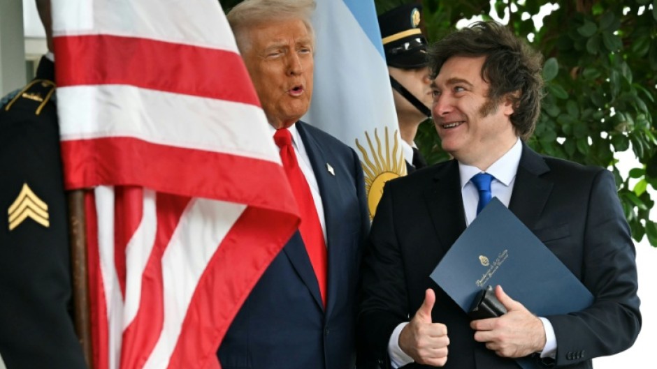 Argentine President Javier Milei, pictured with US leader Donald Trump at the White House in October, will skip the G20 summit in South Africa
