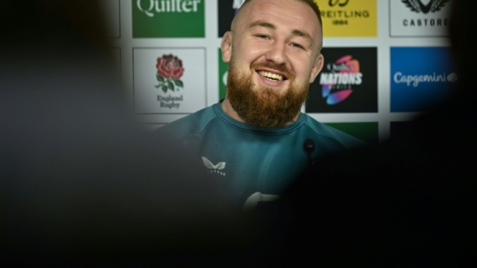 England prop Joe Heyes takes part in a pre-match press conference ahead of an Autumn Nations Series international against New Zealand at Twickenham