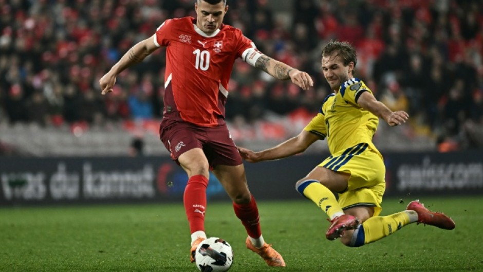 Granit Xhaka scored a penalty as Switzerland all but secured their spot in the finals