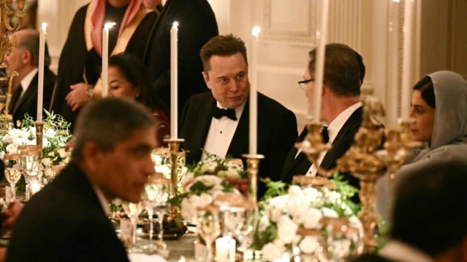 Billionaire Elon Musk was among those attending the official dinner at the White House