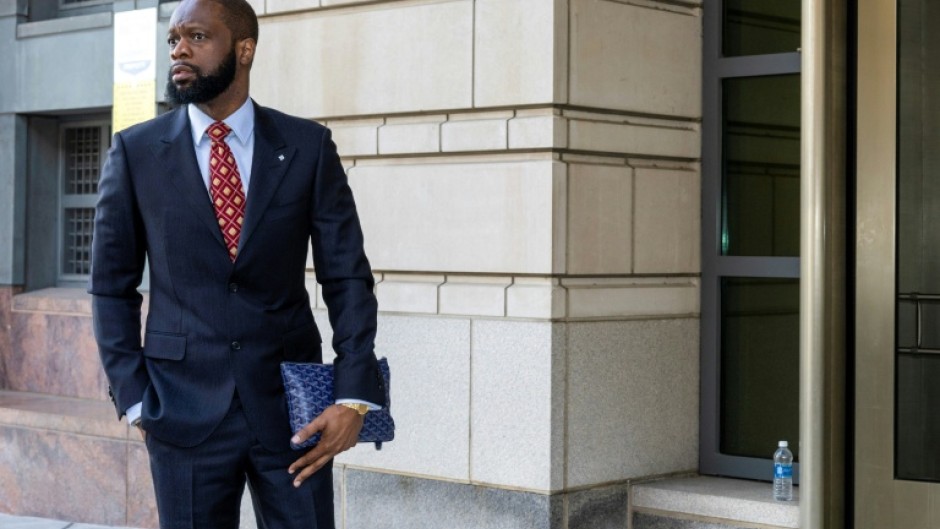 Rapper Prakazrel "Pras" Michel arrives at court during his 2023 trial in Washington on foreign conspiracy charges
