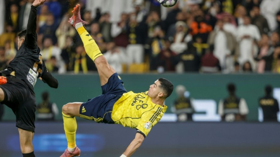 Cristiano Ronaldo scored Al Nassr's fourth of the night with a bicycle kick