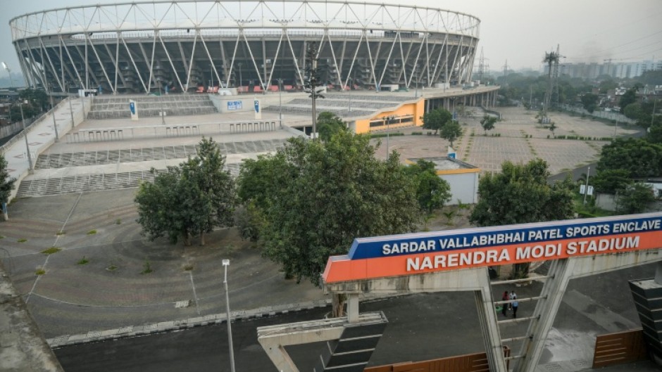 Narendra Modi Stadium, the world's largest cricket stadium, in Ahmedabad