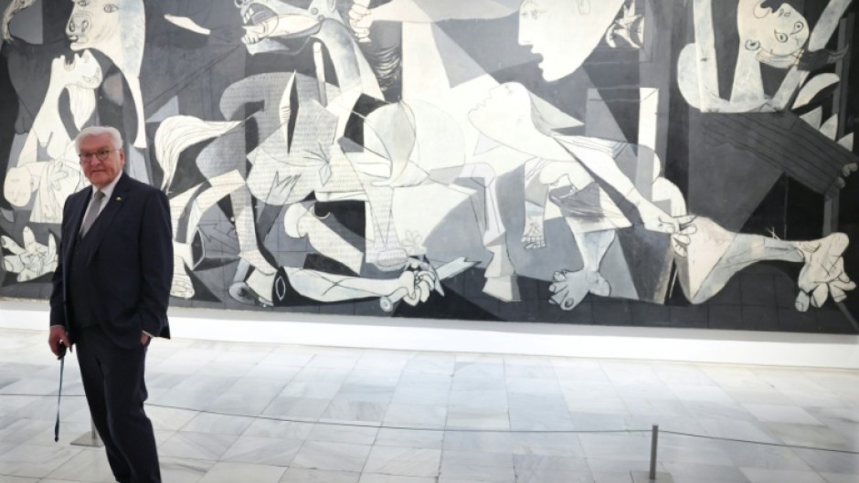 On Wednesday, Steinmeier visited Picasso's famous painting 'Guernica', which portrays the atrocity
