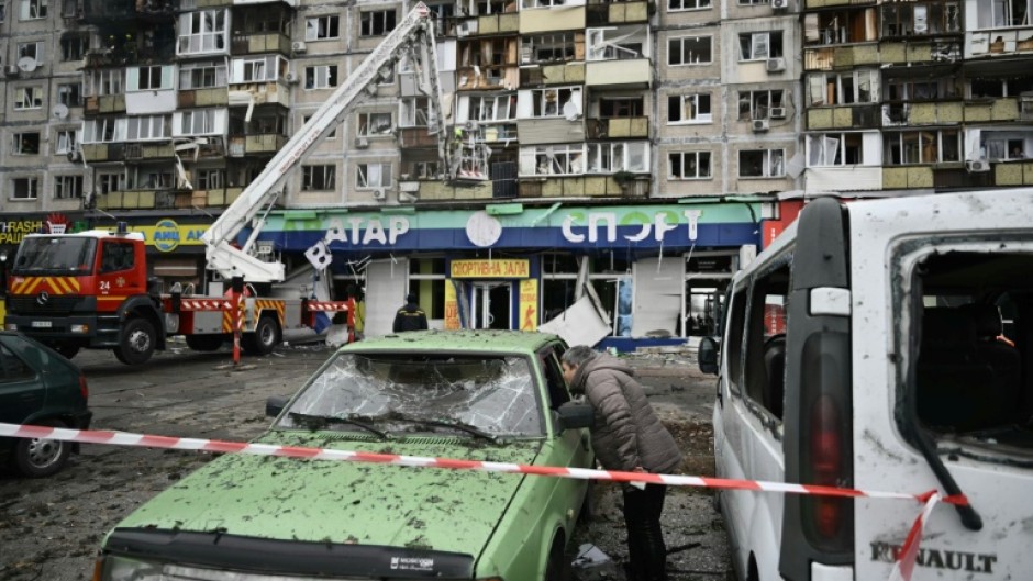 An air attack on Kyiv on Friday night killed three people and left hundreds of thousands without power