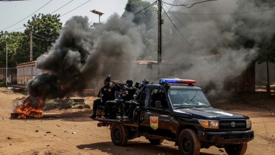 Clashes broke out with protesters on the day Embalo landed in Congo-Brazzaville