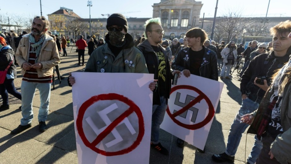 The demonstrators were protesting a rise of far-right rhetoric in Croatia