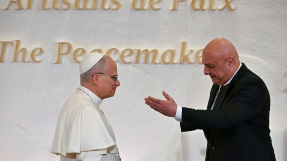 Pope Leo is on a two-day visit to Lebanon where he met President Joseph Aoun