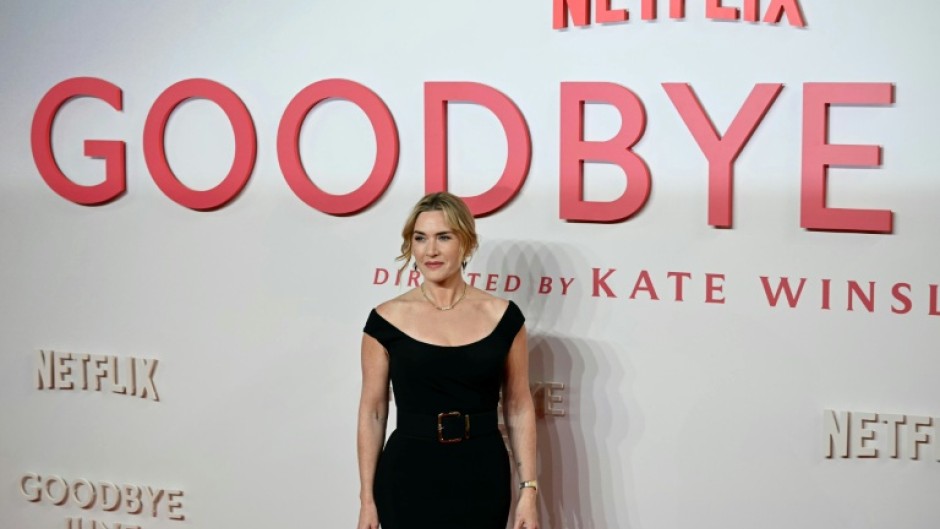 British actress Kate Winslet poses on the red carpet at the world premiere of the film "Goodbye June", her directorial debut