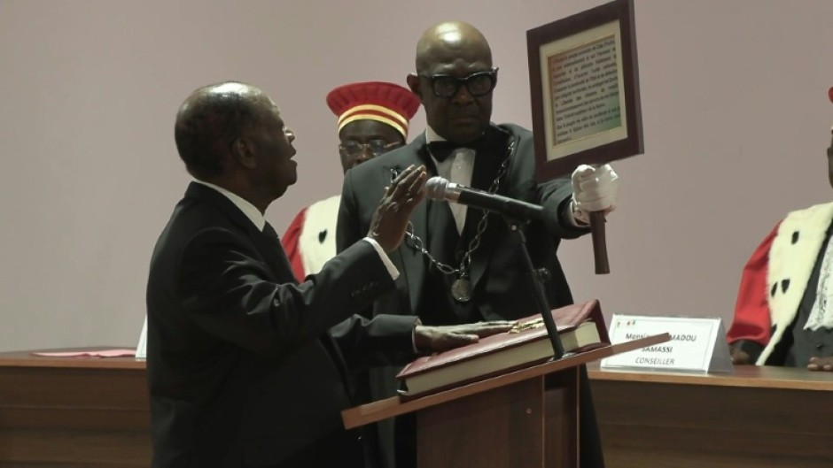 Ouattara sworn in for fourth term as Ivory Coast president