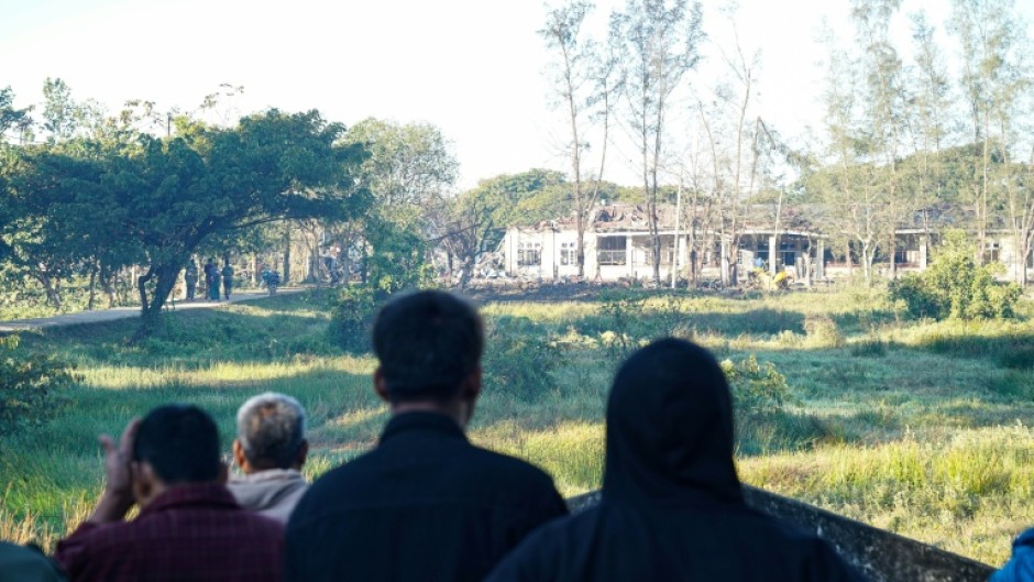 A Myanmar military air strike killed more than 30 people at a hospital, an on-site aid worker said Thursday