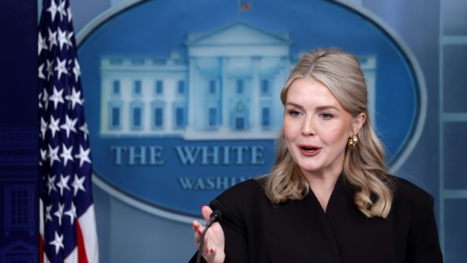White House Press Secretary Karoline Leavitt speaks during a news conference in Washington, DC on December 11, 2025