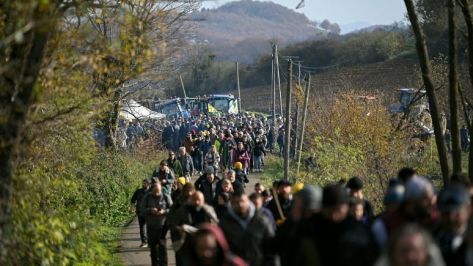 Farmers had set up a roadblock outside the farm on December 11 which the police used tear gas to clear