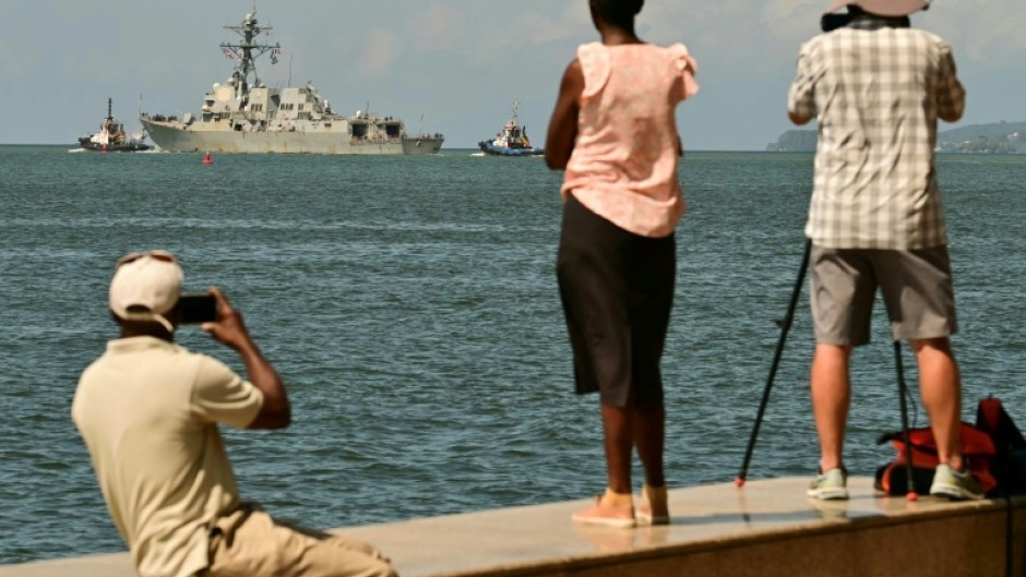 The USS Gravely, a US Navy warship, docked in Trinidad and Tobago for four days in October, within striking distance of Venezuela