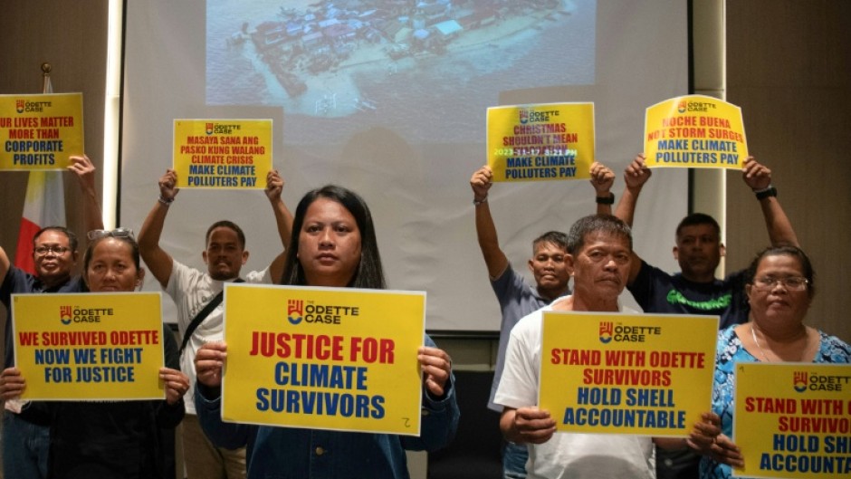 Survivors of Typhoon Rai in the Philippines filed a UK lawsuit against British oil giant Shell, seeking financial compensation