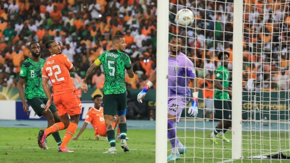 Sebastien Haller (2L) scores the goal that won the 2024 Africa Cup of Nations for Ivory Coast