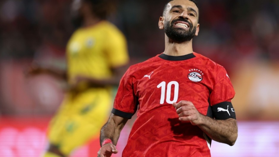 Egypt captain Mohamed Salah reacts during the Africa Cup of Nations Group B clash with Zimbabwe in Agadir