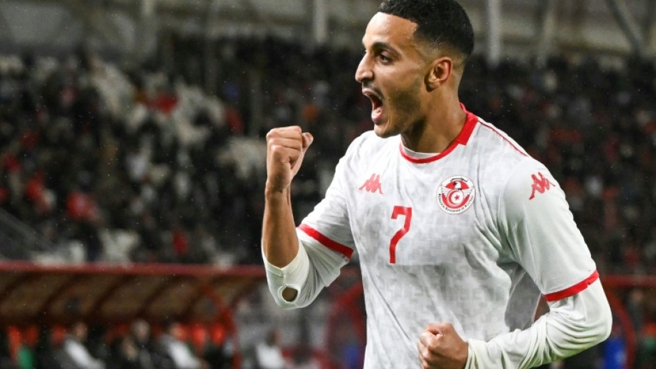 Elias Achouri was the star for Tunisia in their comfortable win over Uganda in the rain in Rabat