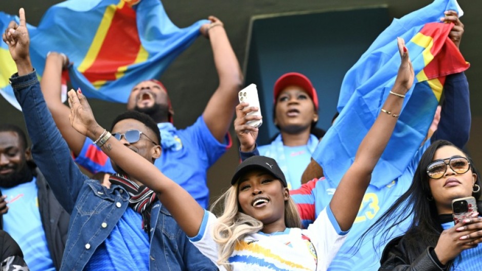 DR Congo supporters at their team's game against Benin in Rabat on Tuesday