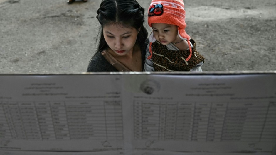 At a polling station in downtown Yangon, the voters were primarily senior citizens or mothers with children
