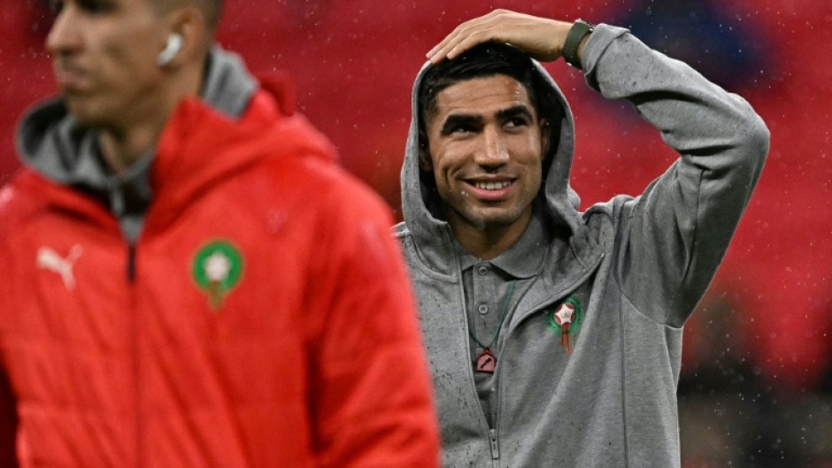 Achraf Hakimi was an unused substitute in Morocco's first two Africa Cup of Nations matches as he recovers from an ankle injury