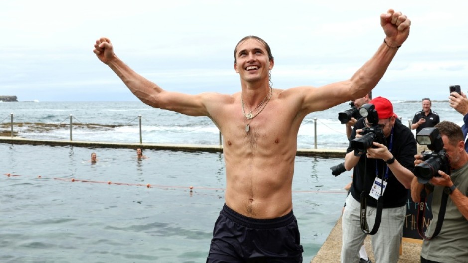 Germany's Alexander Zverev is hoping to close the gap on Jannik Sinner and Carlos Alcaraz gestures during a United Cup media opportunity for Team Germany at Wylie's Baths in Sydney on January 02, 2026.
