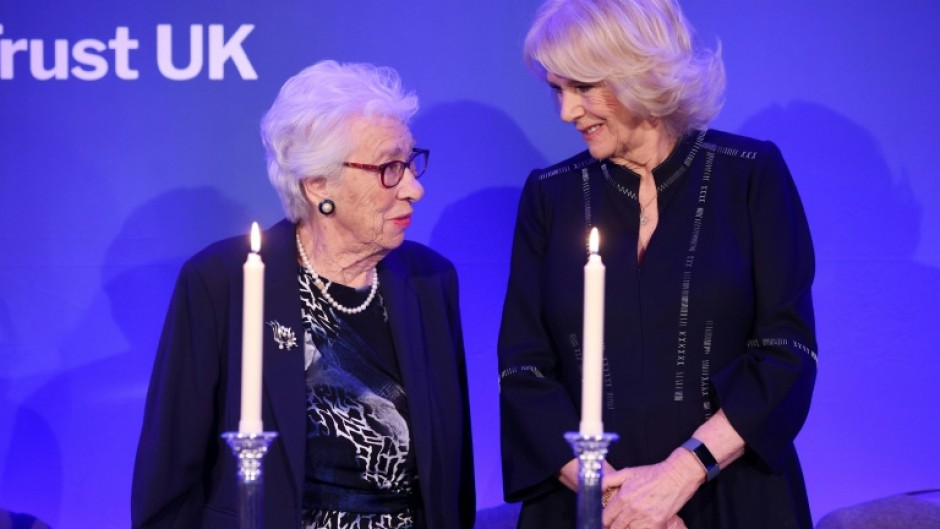 Eva Schloss (L) dedicated decades to educating people about the Holocaust