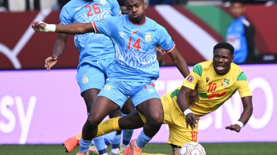 Sunderland's Noah Sadiki in action for the Democratic Republic of Congo at the Africa Cup of Nations in Morocco