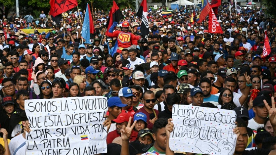 Supporters of Nicolas Maduro rallied in Caracas, demanding his release