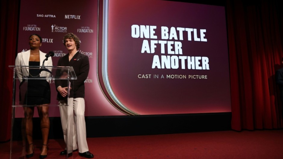 (L/R) US actress Janelle James and US actor Connor Storrie announced the nominations for the Screen Actors Guild's Actor Awards, with 'One Battle After Another' leading the charge with seven