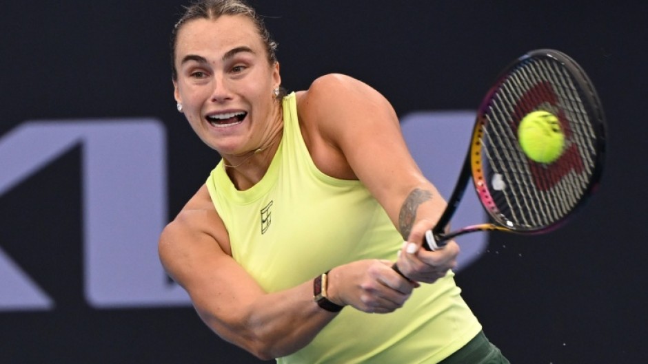 Aryna Sabalenka on her way to sweeping past Sorana Cristea in straight sets in Brisbane