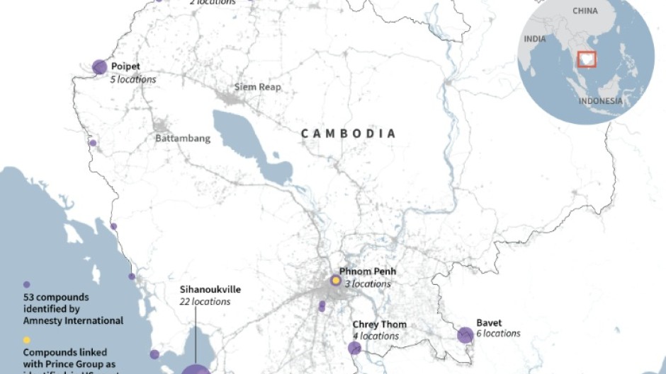 Scam compounds across Cambodia
