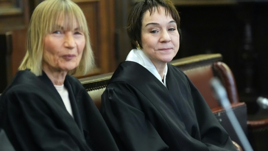 Lawyers Christiane Yueksel (right) and Christiane Berger are representing the defendant in the so-called 'White Tiger' trial in Hamburg