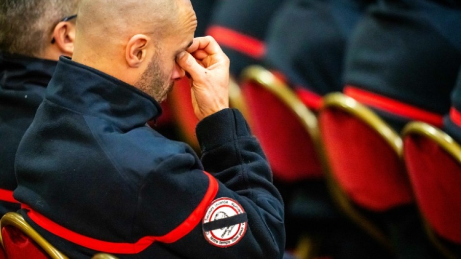 Many first responders attended the ceremonies