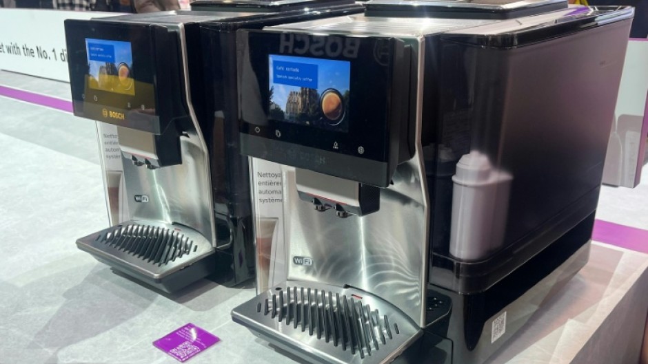 German group Bosch presented its fully automated 800 Series coffee machine (sold from $1,700) that can be synchronized with Amazon's Alexa voice assistant