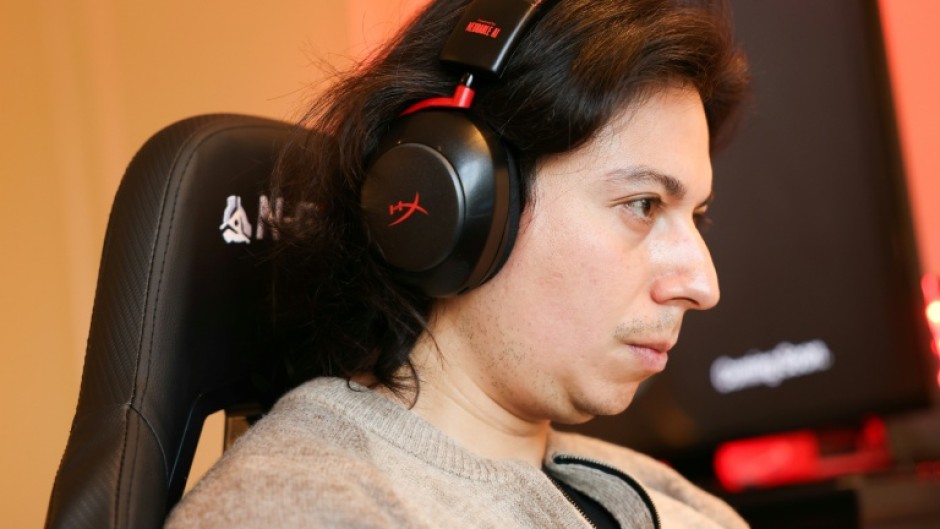 Neurable CEO Ramses Alcaide demonstrates one of the company's headsets