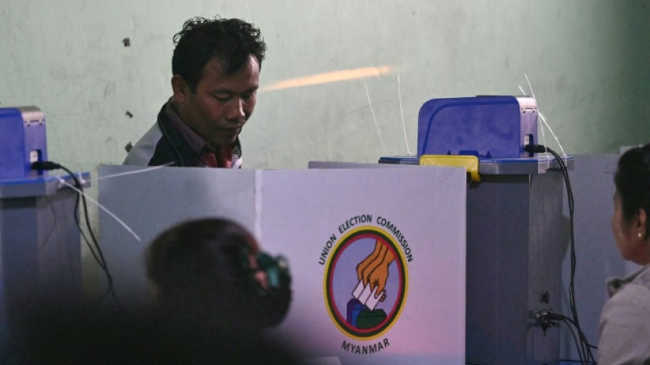 Myanmar's junta opened polls in the second phase of three-part elections due to end January 25