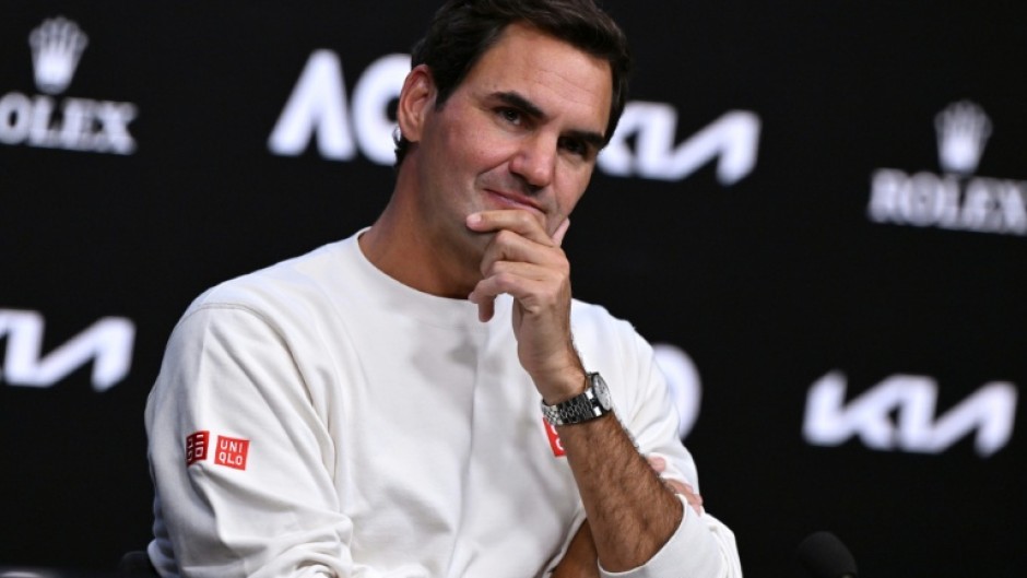 Roger Federer during a press conference in Melbourne