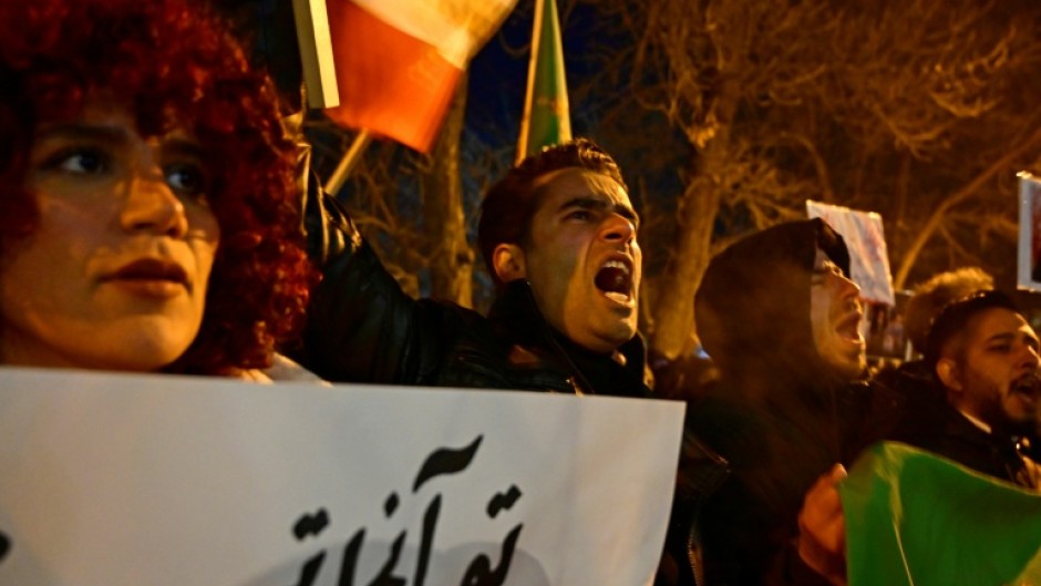 Iranians outside of the counry have also protested against the government as it cracked down on rallies