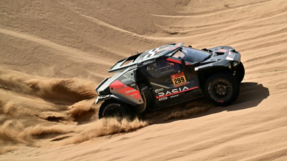 Nasser Al Attiyah on his way to a record-equalling 50th victory in the cars at the Dakar Rally on Friday