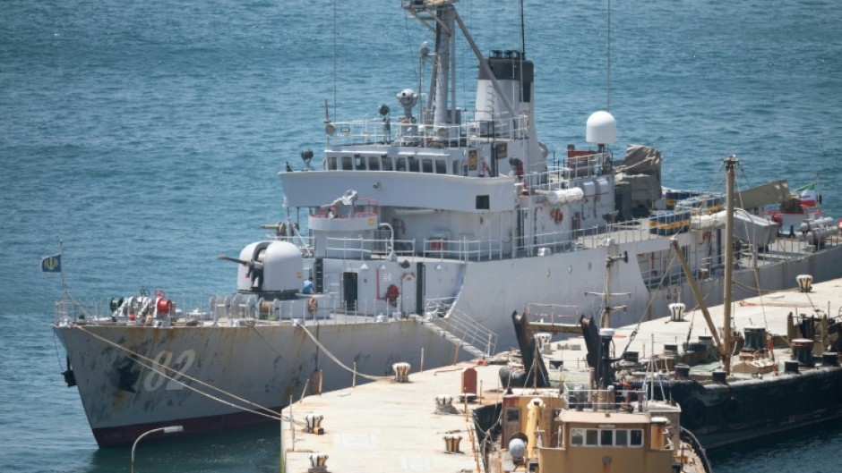 An Iranian corvette, the IRIS Naghdi, was among the vessels that moored off Cape Town ahead of the BRICS navy exercises