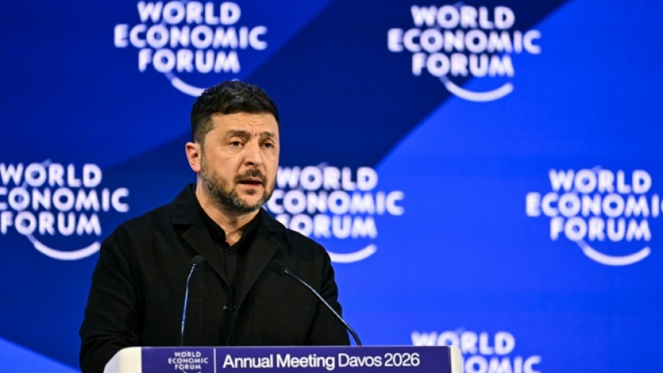 The speech to the Davos elite came minutes after Zelensky had met with US President Donald Trump