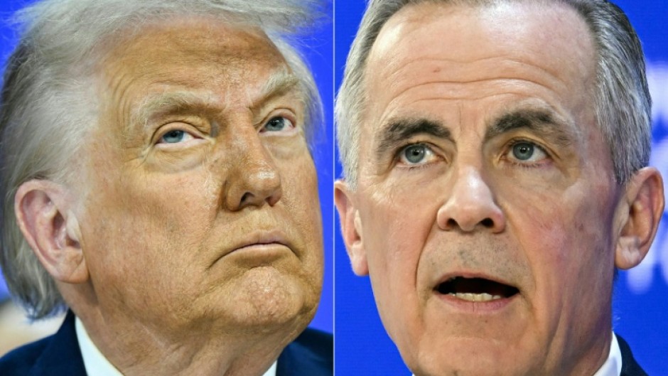 US President Donald Trump (L) and Canadian Prime Minister Mark Carney have sparred repeatedly since Trump returned to the White House in January 2025