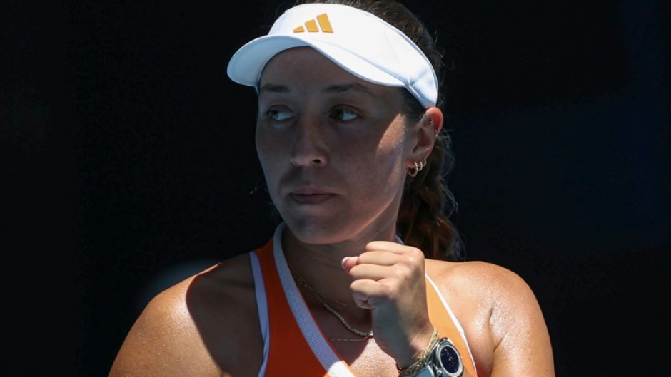 Jessica Pegula celebrates victory against Madison Keys