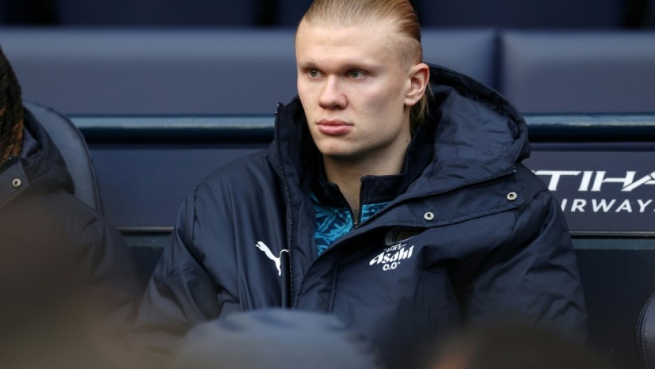 Erling Haaland was not in the starting line-up for Manchester City's Premier League match against Wolves